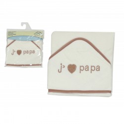 CAPE DE BAIN BRODE J'AIME PAPA